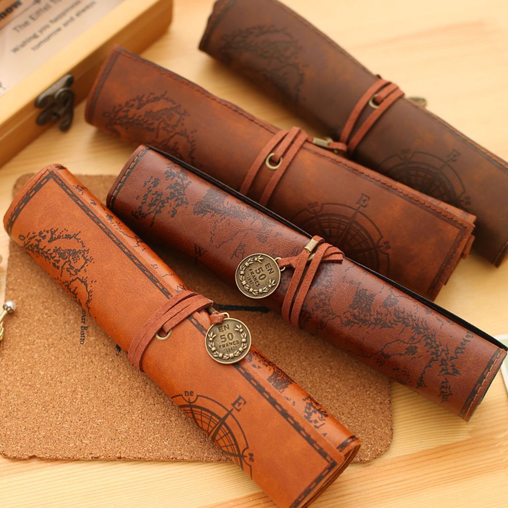 Pen Pouch Roll - Tempat Pensil & Pena Vintage Retro