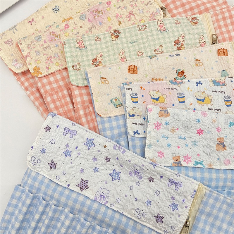 Pen Pouch Roll - Tas Pensil Gulung Bermotif Kartun Lucu,