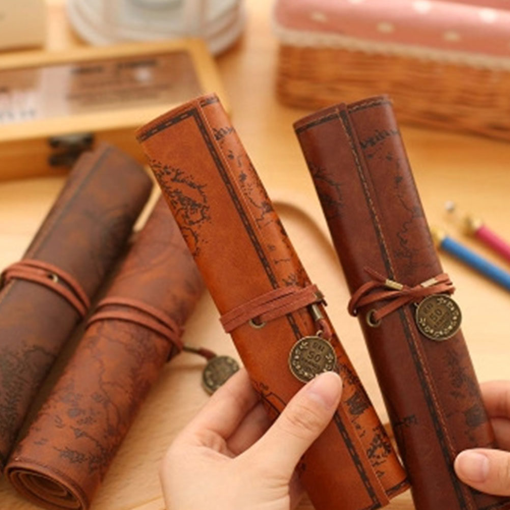 2 Buah Tas Pena Gulung Vintage - Pen Pouch Roll ulasan dan harga