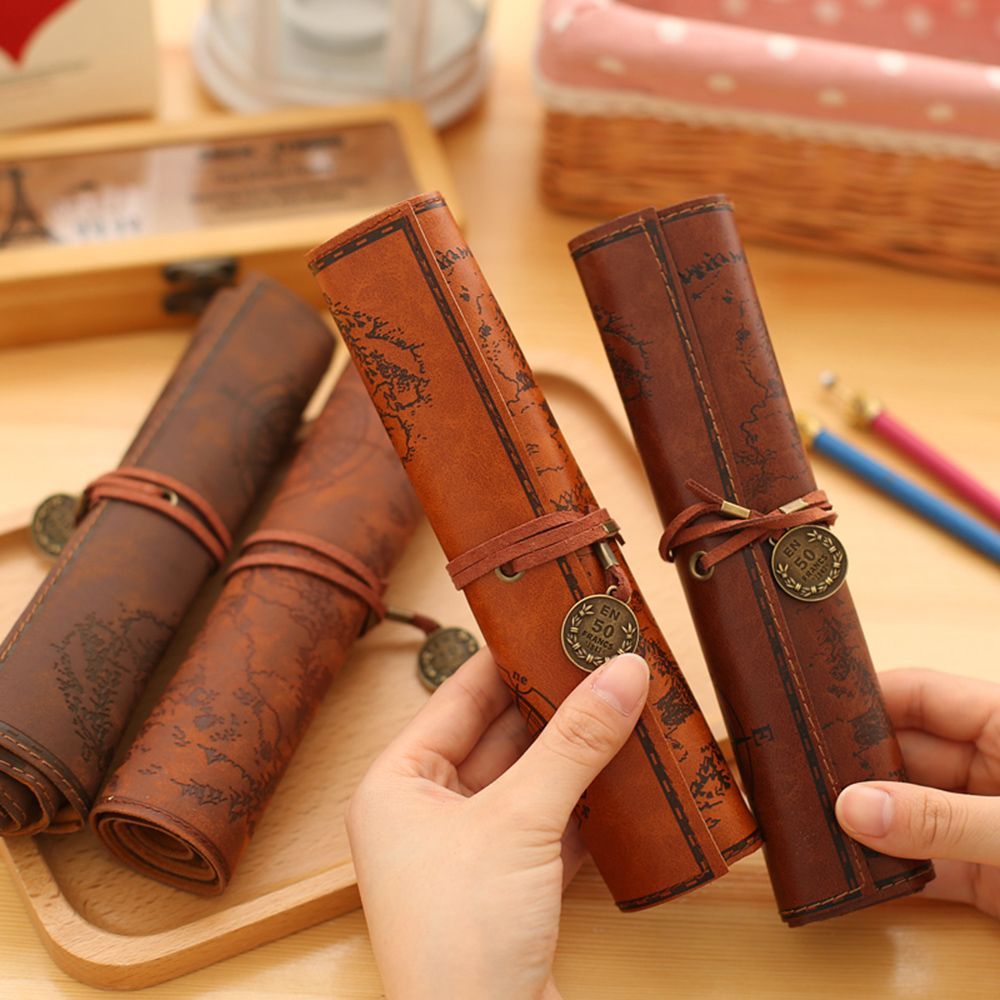 Tempat Pensil & Pena Vintage R - Pen Pouch Roll ulasan dan harga
