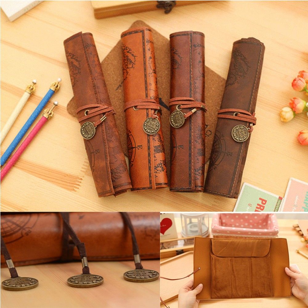 Tempat Pensil & Pena Vintage R - Pen Pouch Roll ulasan dan harga