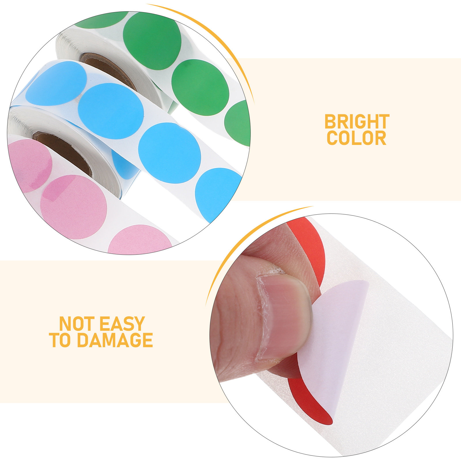 6 Gulungan Stiker Lingkaran Pe - Sticker Label Roll ulasan dan harga