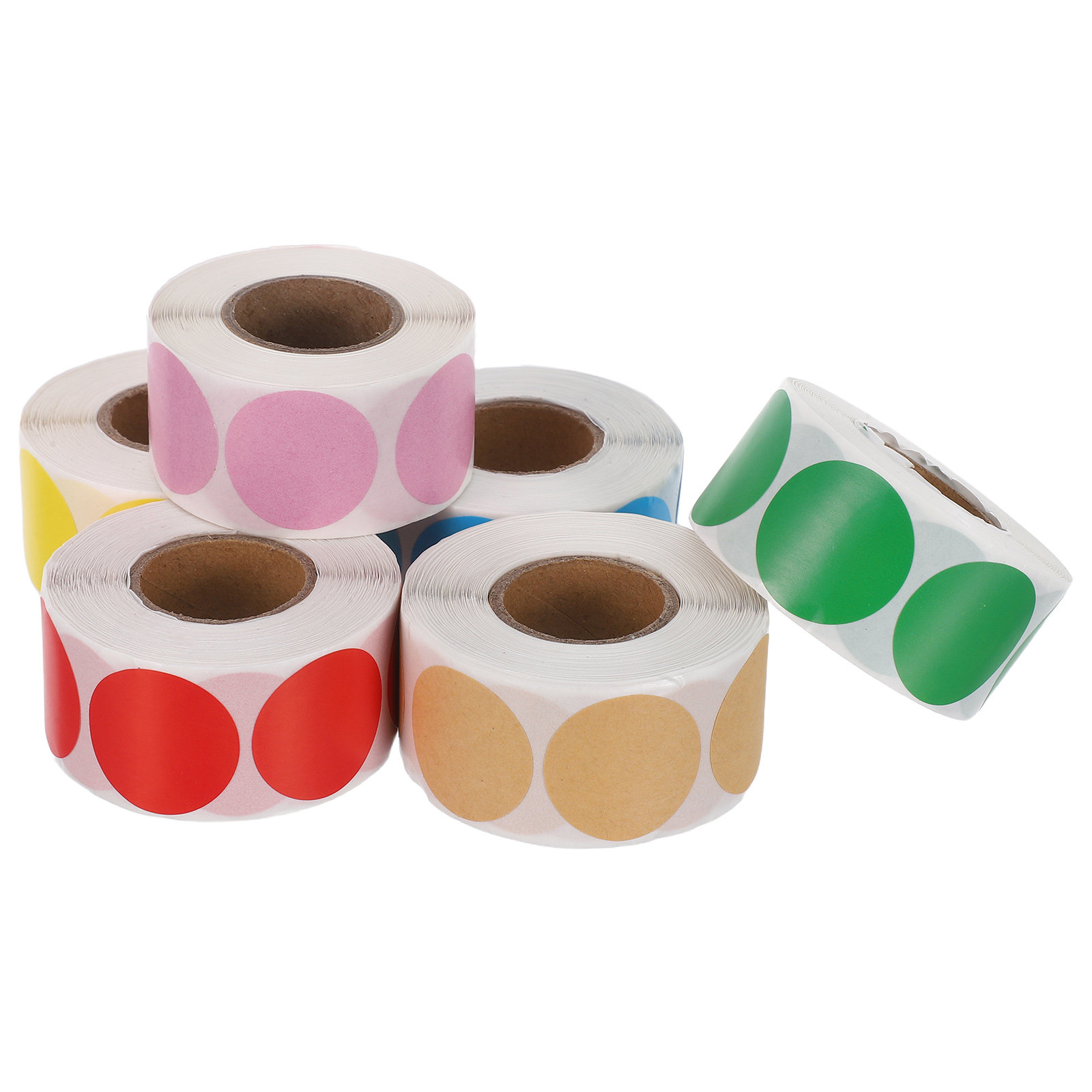 6 Gulungan Stiker Lingkaran Pe - Sticker Label Roll ulasan dan harga