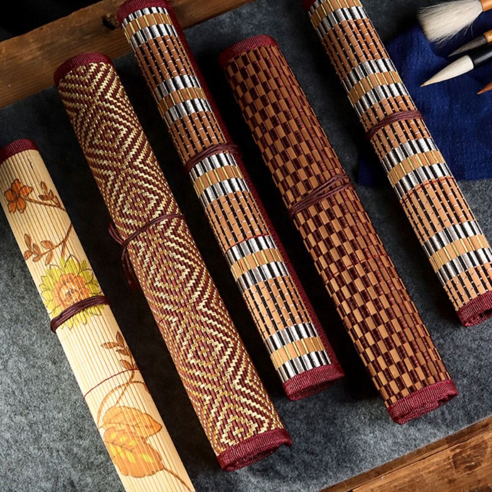 Tempat Kuas Lukis Bambu Berkua - Pen Pouch Roll ulasan dan harga