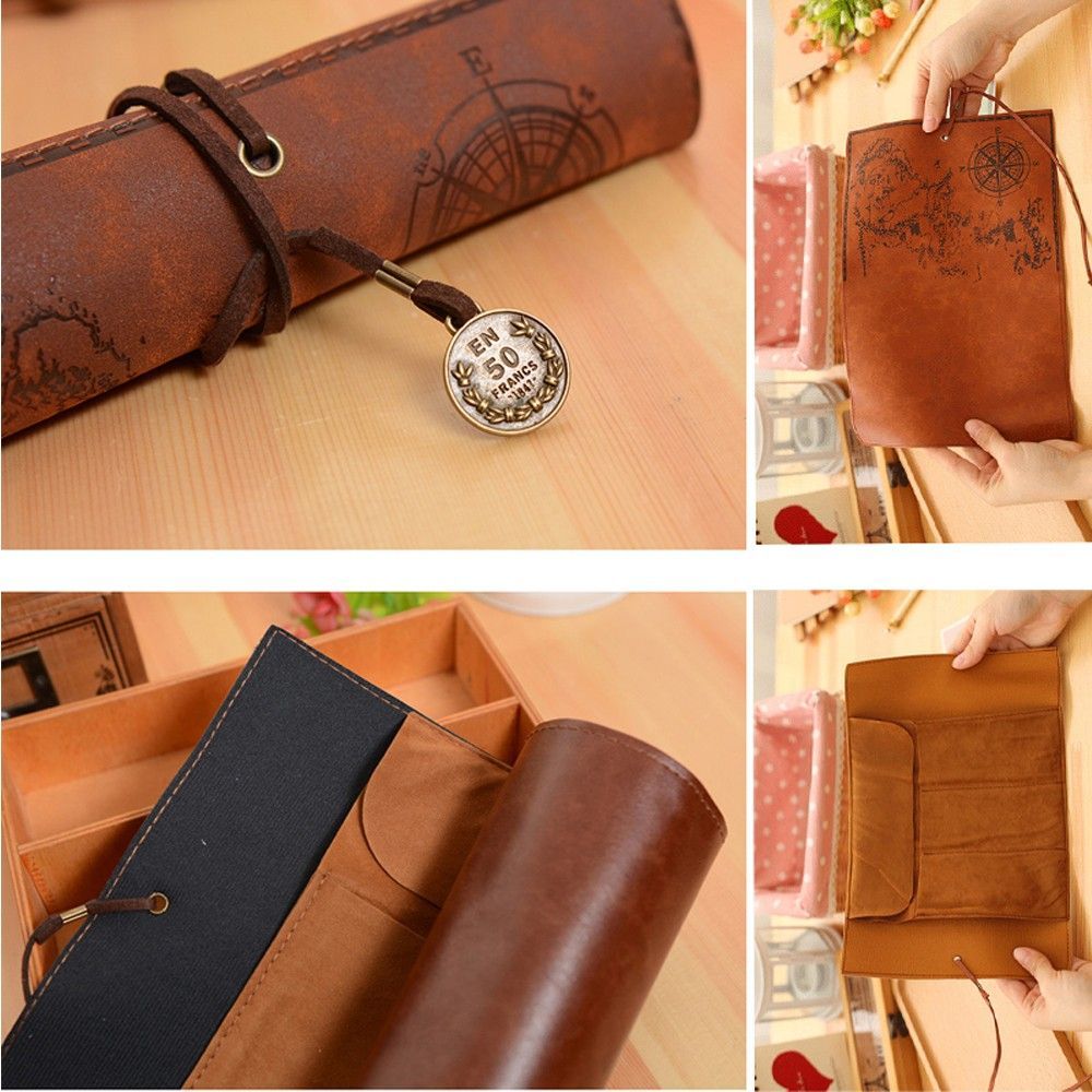 Tas Gulung Peta Harta Karun Re - Pen Pouch Roll ulasan dan harga